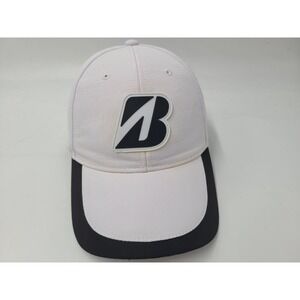 Bridgestone Golf Strapback Adjustable Hat Cap Polyester Men Women White Black